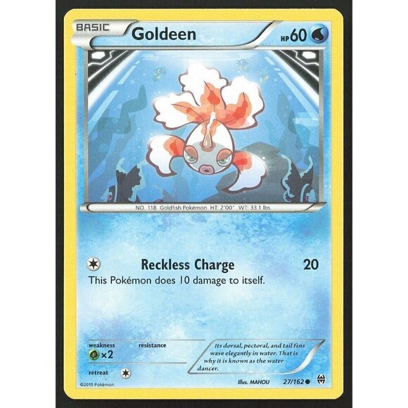 Goldeen 27/162 Pokemon Common  XY: BREAKthrough MP - Picture 1 of 4